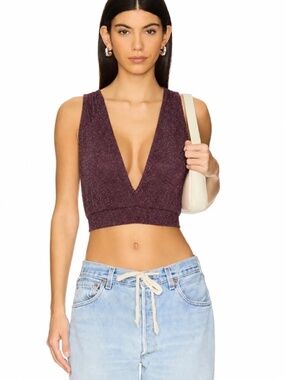 Free People | M/L | Intimately Sparkle Crop Tank